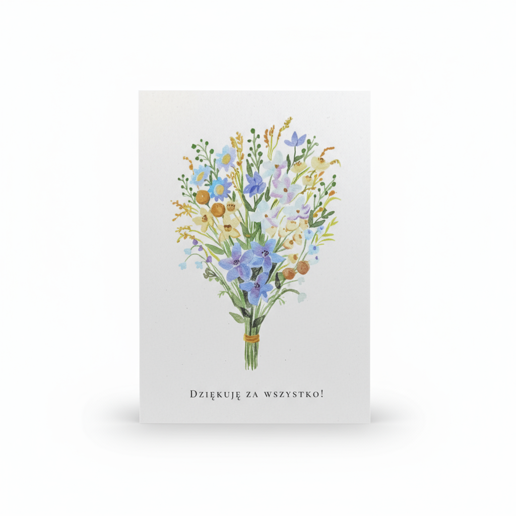 Dziękuję za wszystko - kartka okolicznościowa