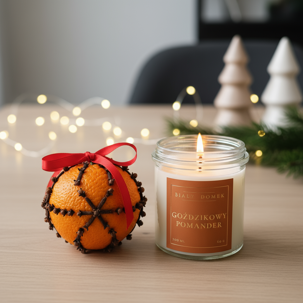 Goździkowy pomander - świeca sojowa