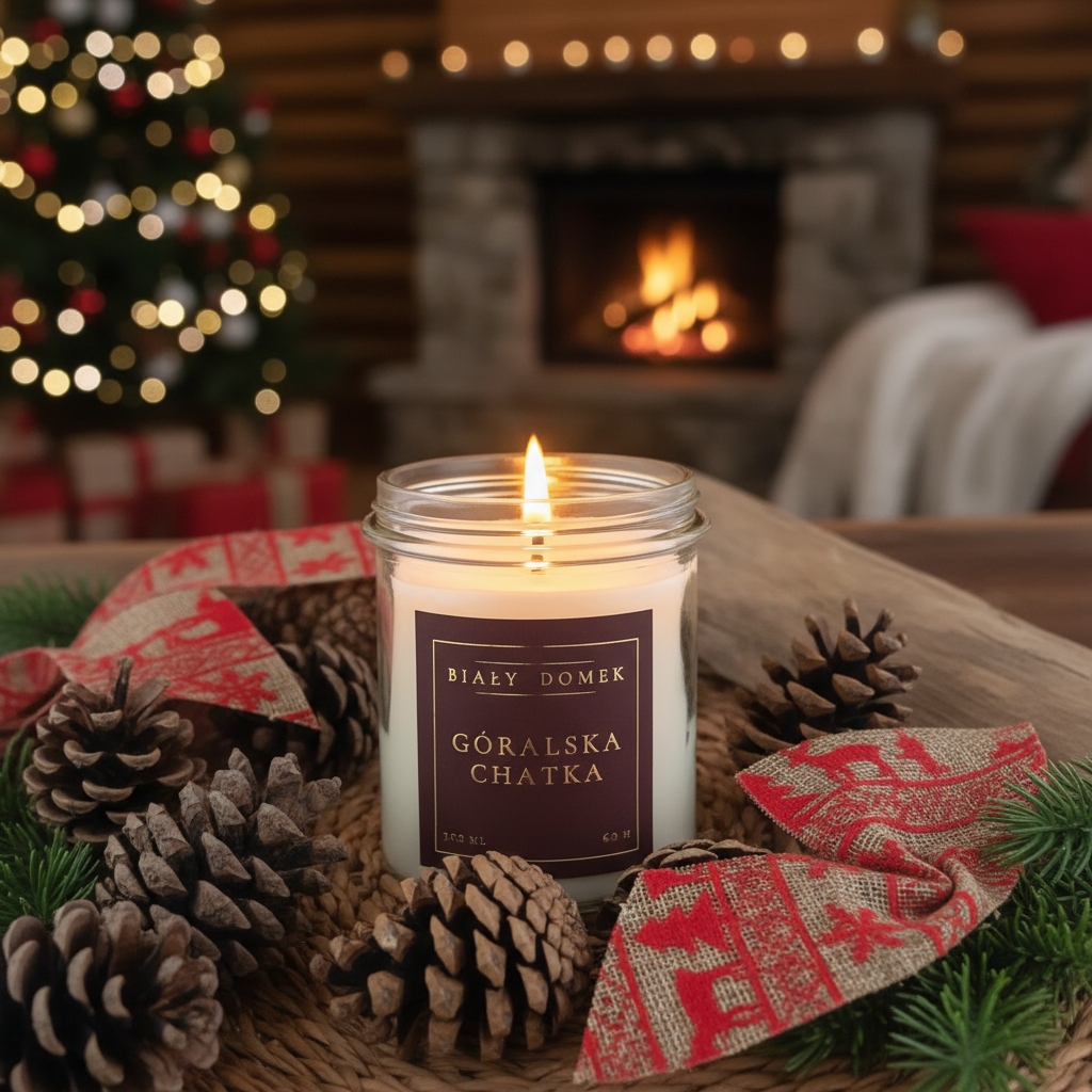 Góralska chatka - świeca sojowa