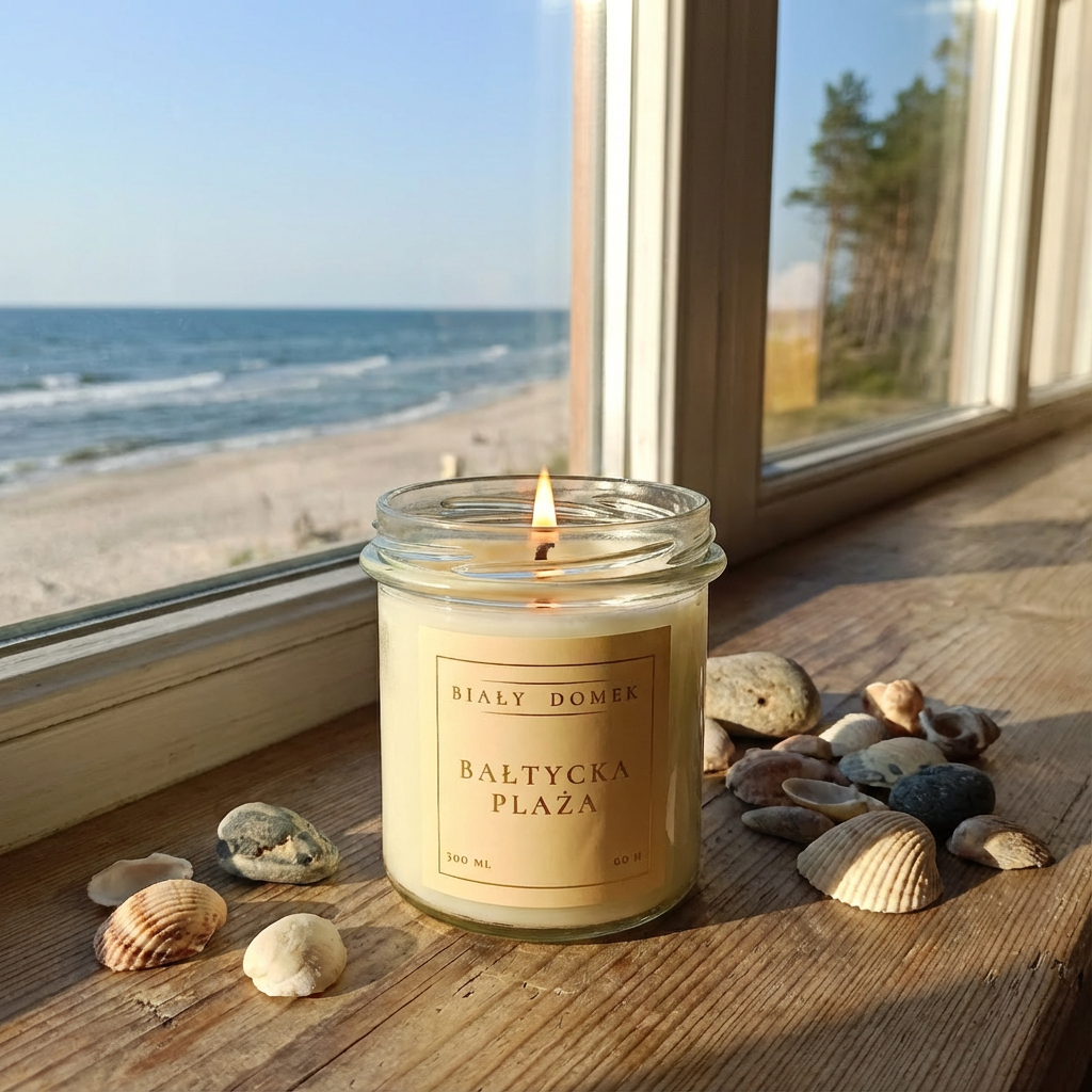 Bałtycka plaża - świeca sojowa