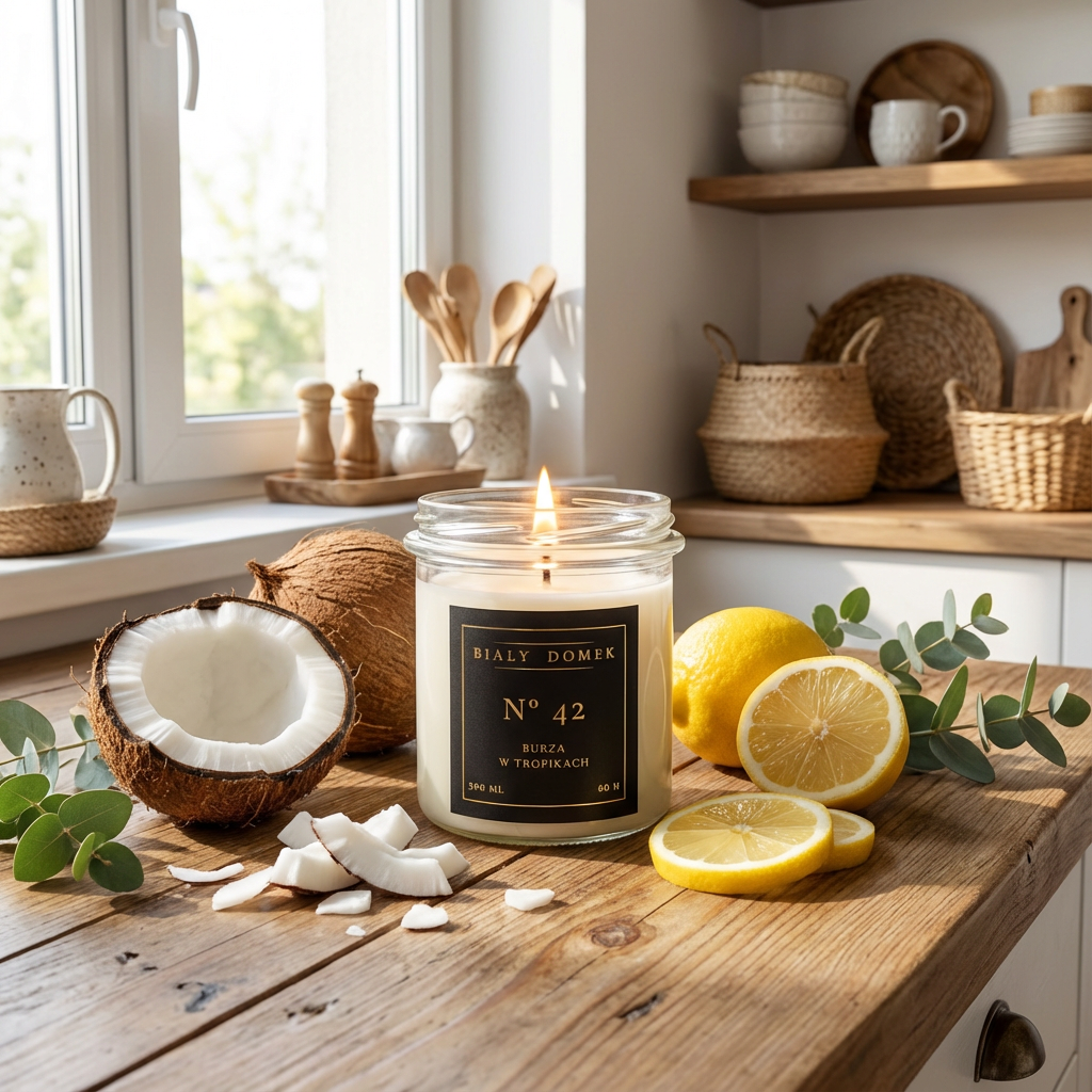 Burza w tropikach - świeca sojowa