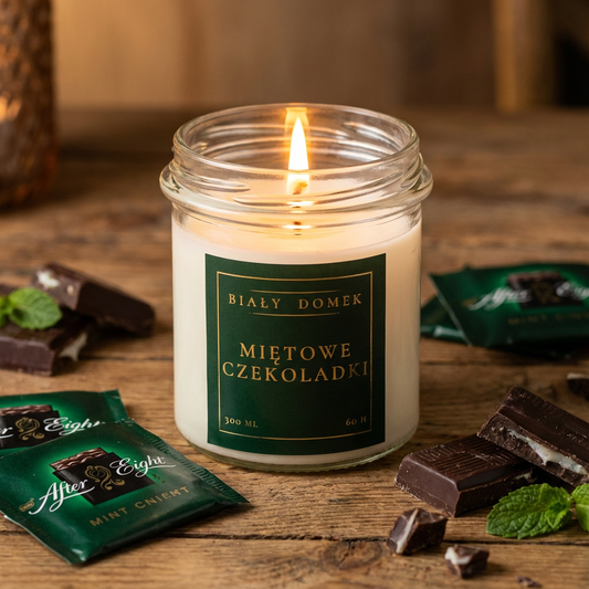 Miętowe czekoladki - świeca sojowa