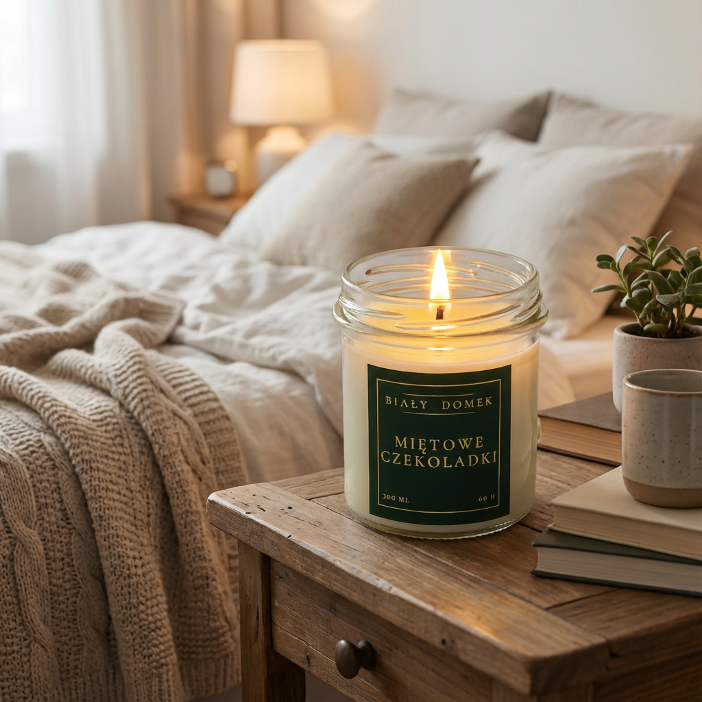 Miętowe czekoladki - świeca sojowa