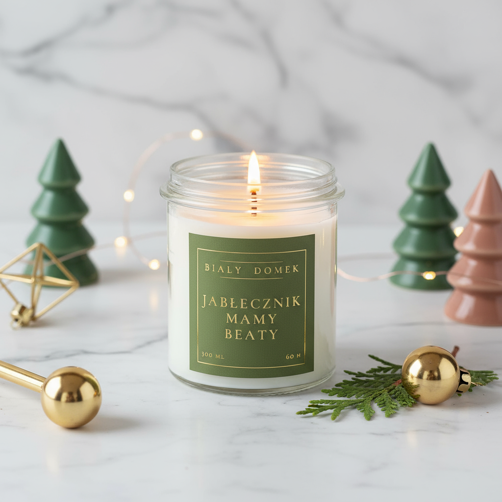 Jabłecznik mamy Beaty - świeca sojowa