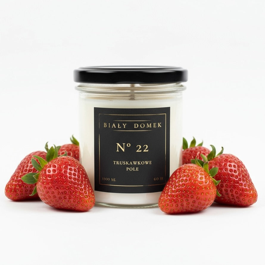 Truskawkowe pole - świeca sojowa