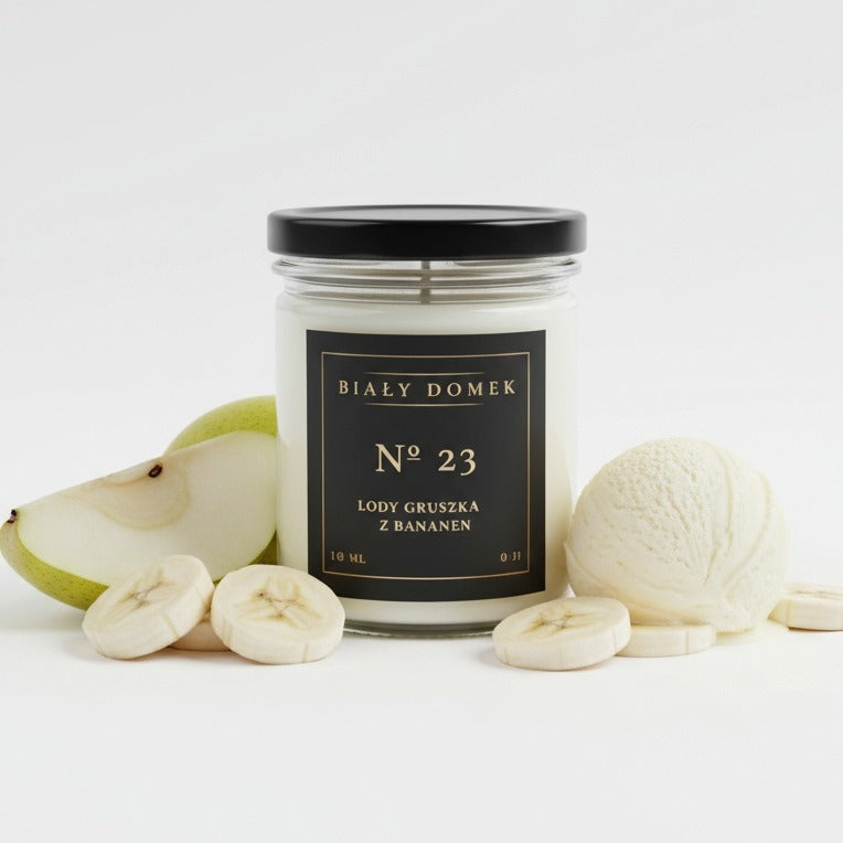 Lody gruszkowe z bananem - świeca sojowa