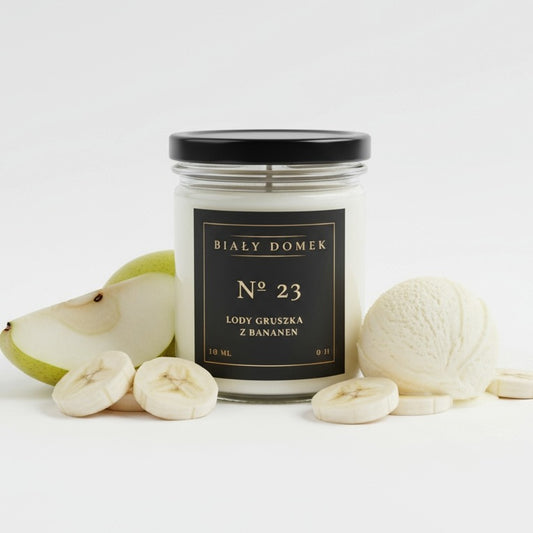 Lody gruszkowe z bananem - świeca sojowa