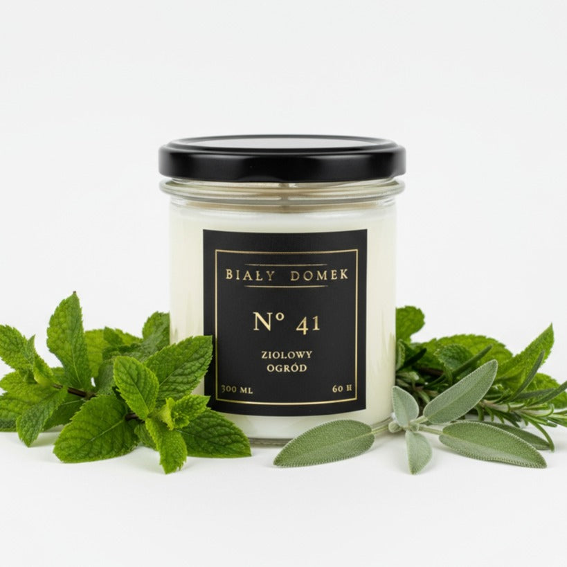 Ziołowy ogród - świeca sojowa