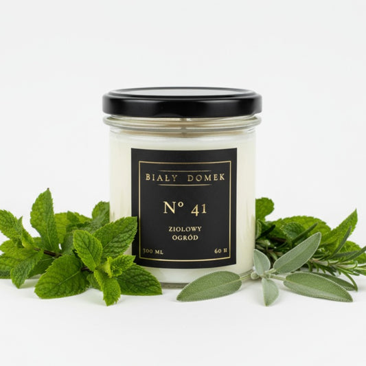 Ziołowy ogród - świeca sojowa