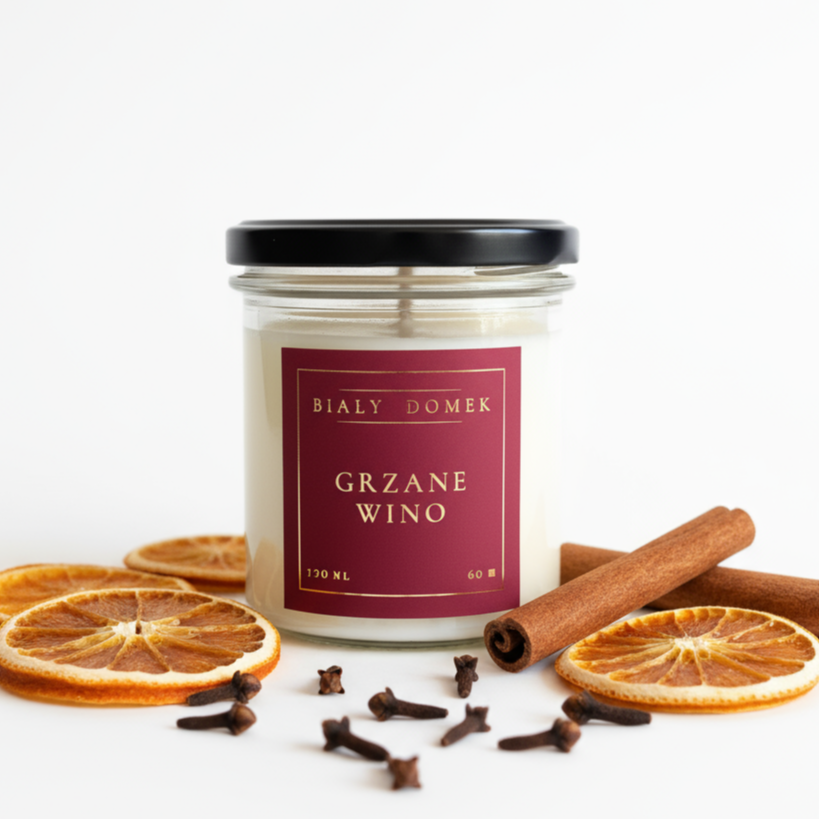 Grzane wino - świeca sojowa