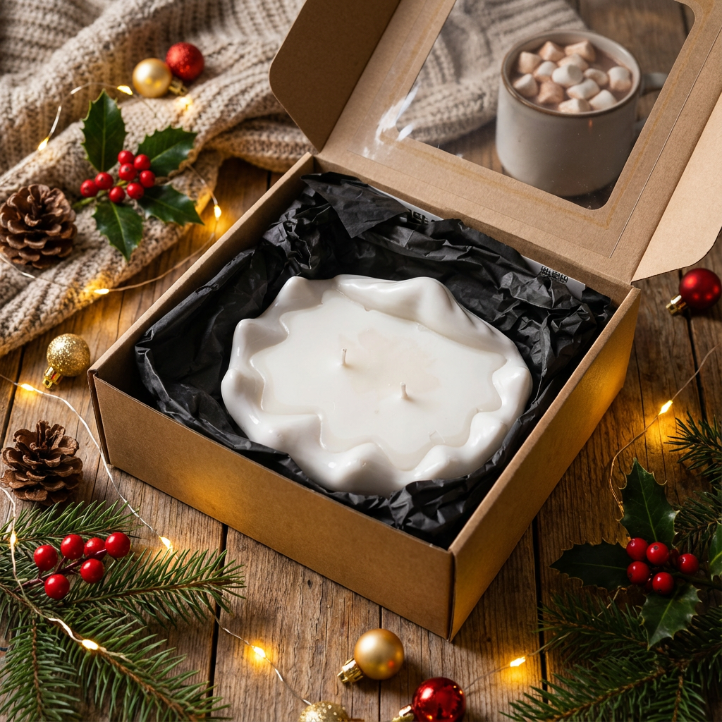 Skarb morza: świeca w muszli