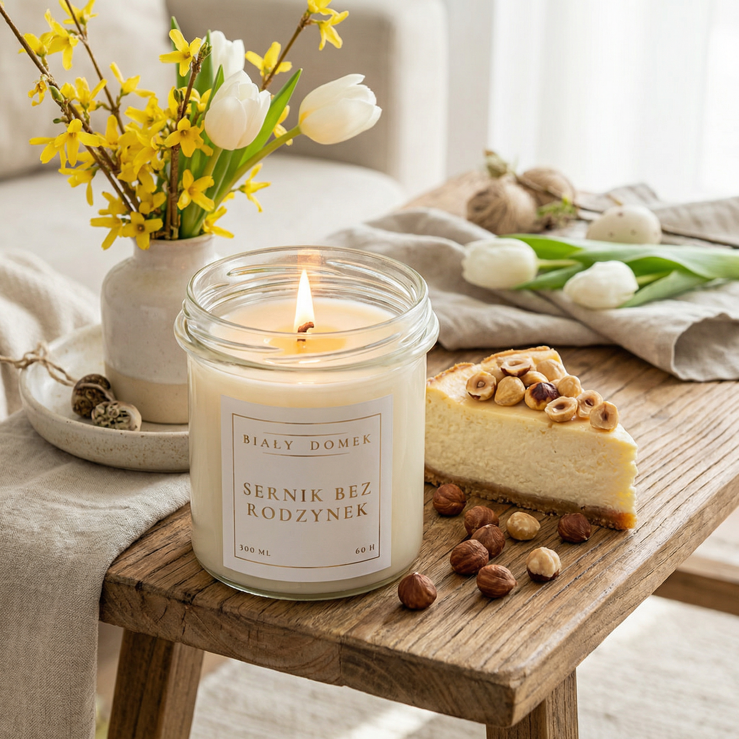 Sernik bez rodzynek - świeca sojowa