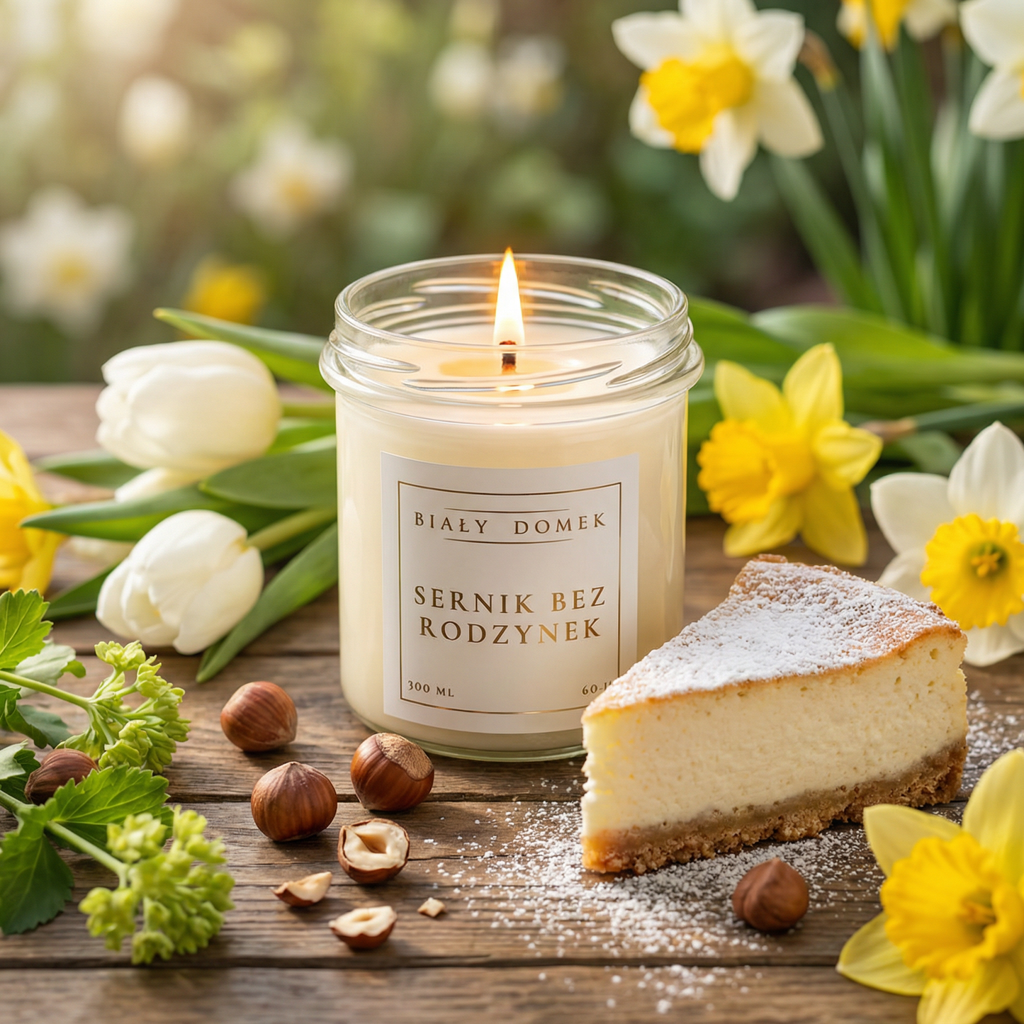 Sernik bez rodzynek - świeca sojowa