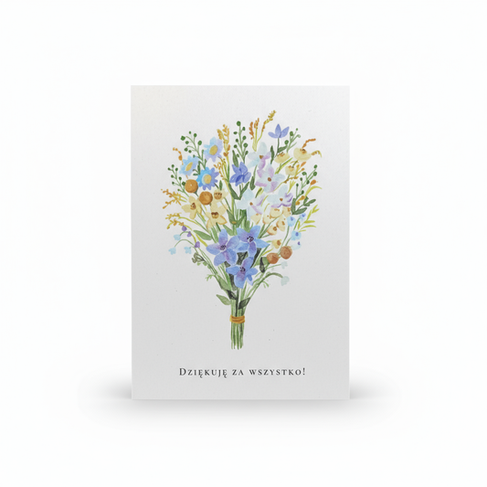 Dziękuję za wszystko - kartka okolicznościowa