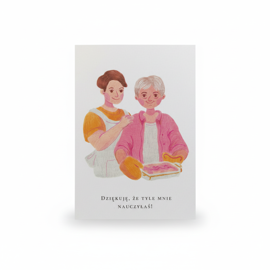 Dziękuję, że tyle mnie nauczyłaś - kartka okolicznościowa