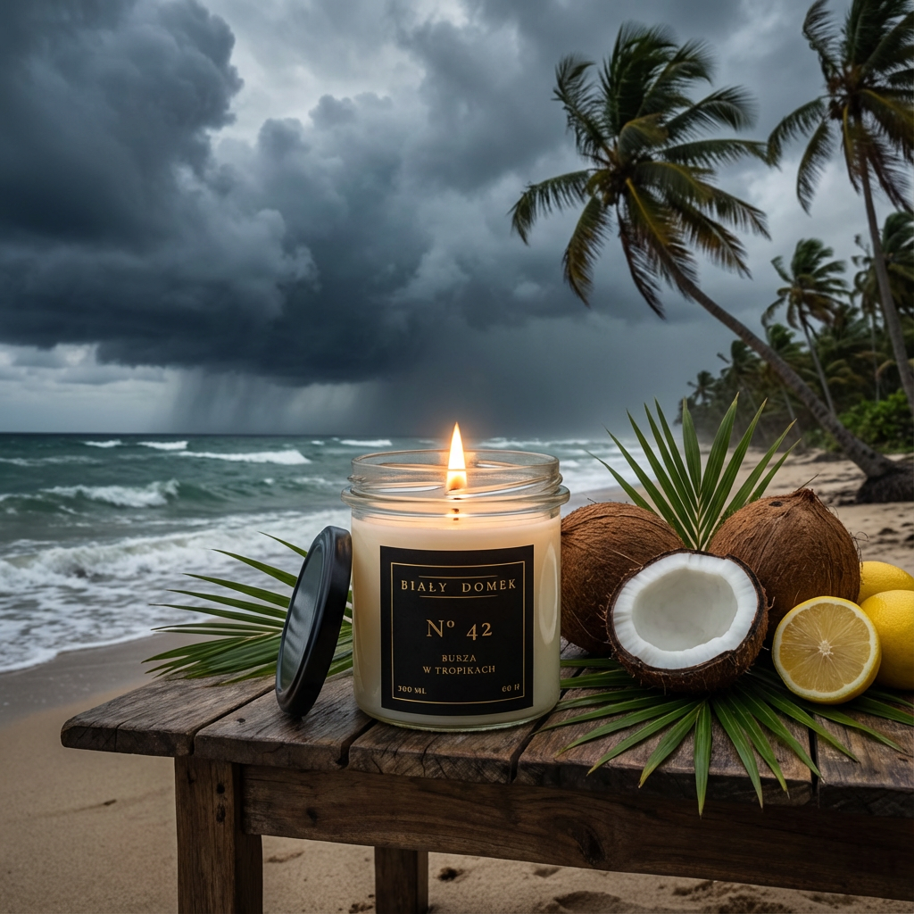 Burza w tropikach - świeca sojowa