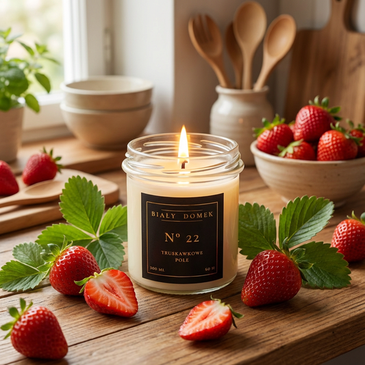 Truskawkowe pole - świeca sojowa