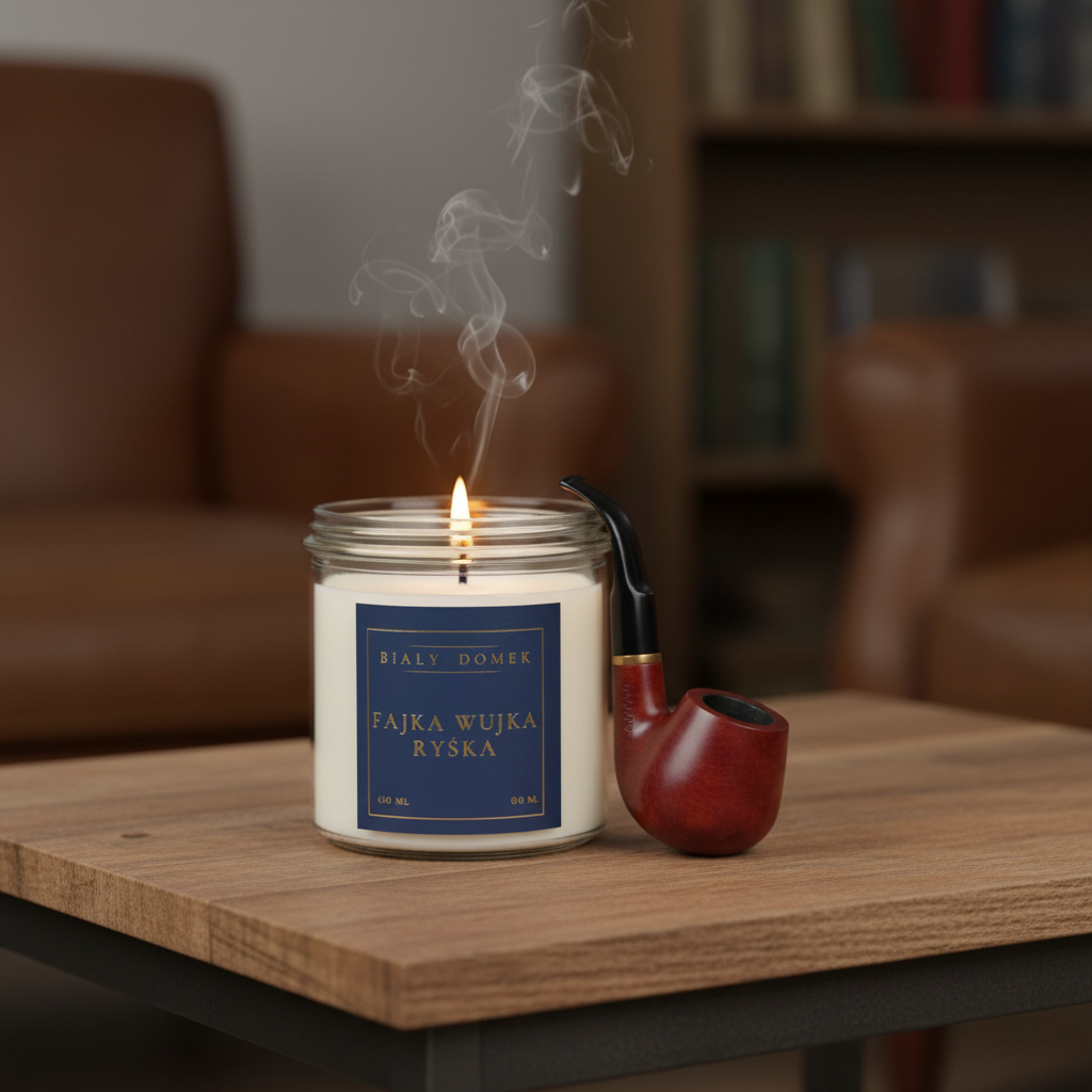 Fajka wujka Ryśka - świeca sojowa