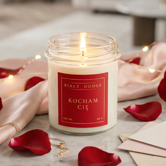 Świeca sojowa KOCHAM CIĘ – Edycja Limitowana (Wybierz zapach)
