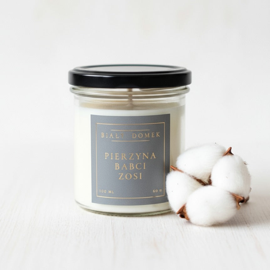 Pierzyna babci Zosi - świeca sojowa